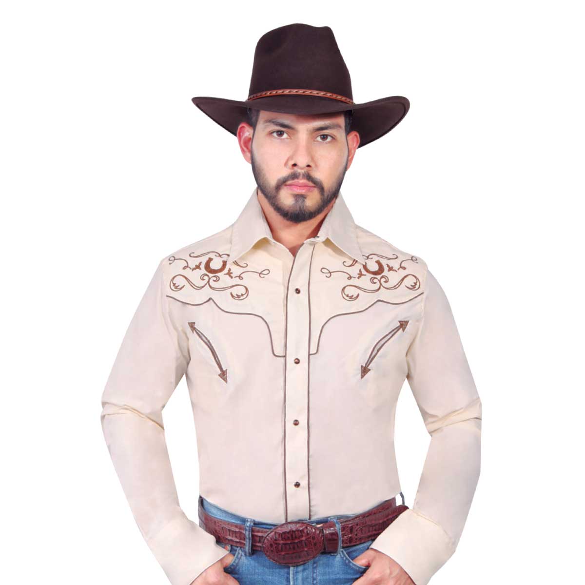 Camisa Vaquera Bordada El General 42947 